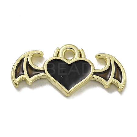Rack Plating Alloy Enamel Pendants PALLOY-F312-68G-01-1