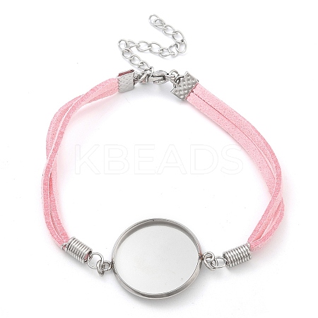 Faux Suede Double Cord Bracelet Making LS-STAS-M084-10P-01-1