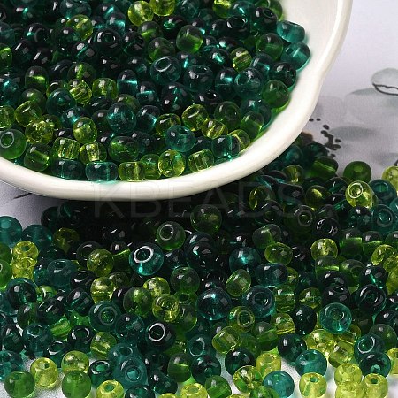 Transparent Colours 6/0 Glass Round Seed Beads X1-SEED-P006-02A-02-1