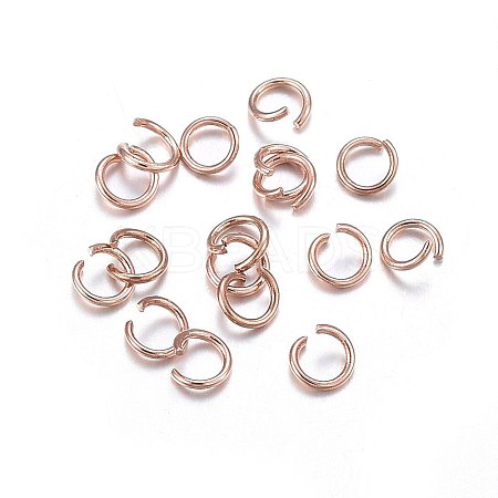 304 Stainless Steel Open Jump Rings STAS-O107-06RG-G-1