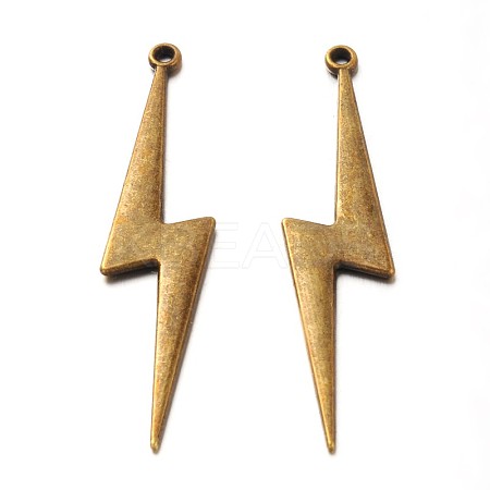 Tibetan Style Alloy Lightning Bolt Big Pendants LS-PALLOY-AD92395-AB-FF-1
