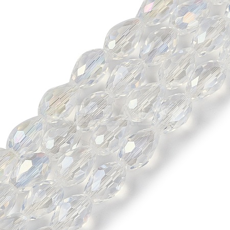 Transparent Electroplate Glass Beads Strands EGLA-N013-T4mm-B01-1