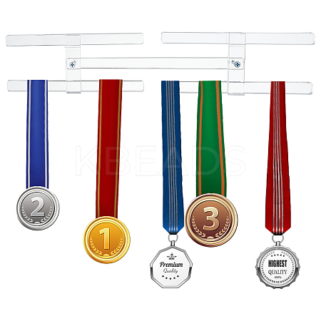 Wall Mount Transparent Acrylic Medal Display Stands ODIS-WH0036-08-1