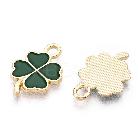 Rack Plating Alloy Enamel Pendants ENAM-N055-088-06LG-1