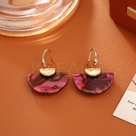 Brass & Paua Shell Dangle Earrings WG60023-06-1