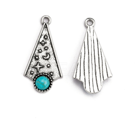 Synthetic Turquoise Pendants PW-WG18236-17-1