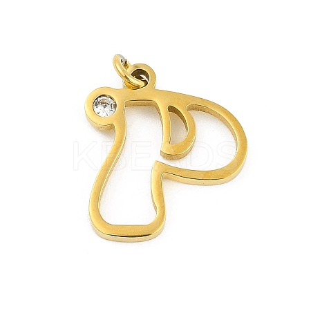 304 Stainless Steel Pendants STAS-R137-01G-P-1