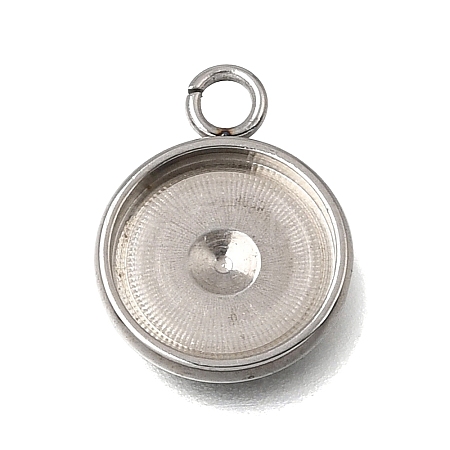 304 Stainless Steel Pendant Cabochon Settings STAS-F365-02D-P-1