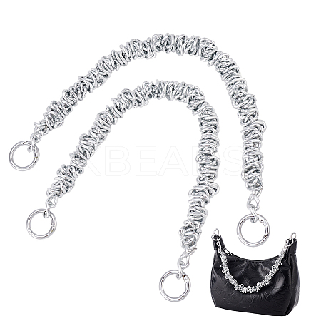Zinc Alloy Twisted Ring Chain Bag Handles FIND-WH0436-47P-1