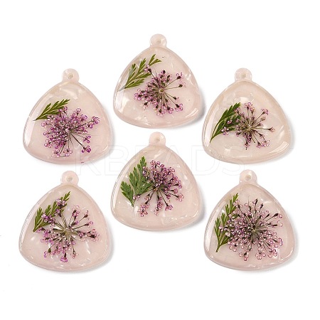 Epoxy Resin Pendants RESI-S09-01I-RS-1
