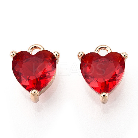 Valentine's Day Brass Charms ZIRC-Q021-020G-NF-1
