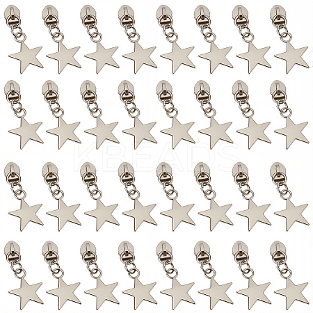 50Pcs Star Iron Zipper Sliders FIND-CY0002-21-1