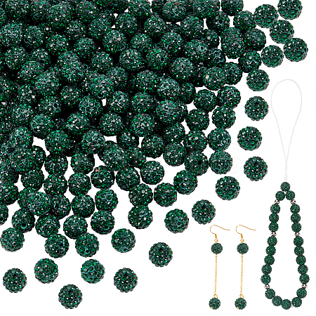200Pcs Pave Disco Ball Beads RB-PH0001-41J-1
