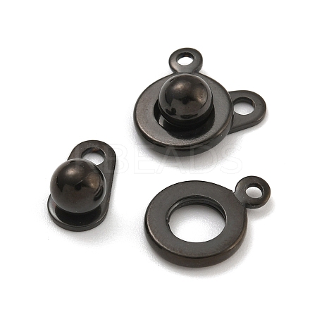 Ion Plating(IP) 201 Stainless Steel Snap Clasps STAS-F139-082B-1