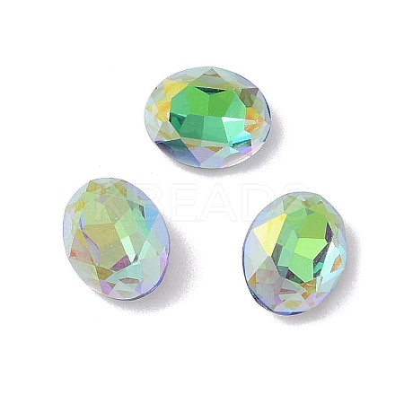 Glass Rhinestone Cabochons RGLA-L029-02A-SPLA-1
