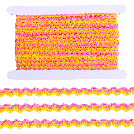 1 Roll Polyester with Paillette Wavy Fringe Trim Ribbon OCOR-GF0005-72A-1