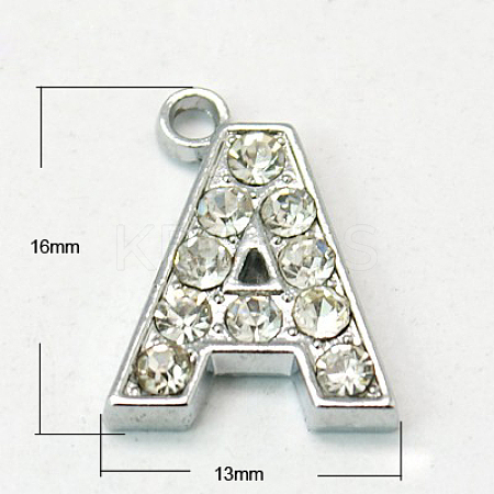 Alloy Letter Pendants LS-X-RB-C1416-A-1