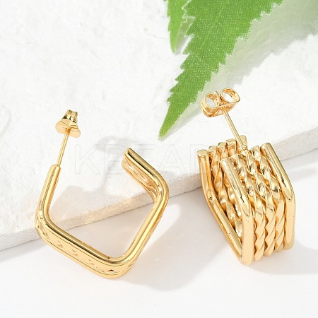 201 Stainless Steel Stud Earrings EJEW-Q026-21G-A-1