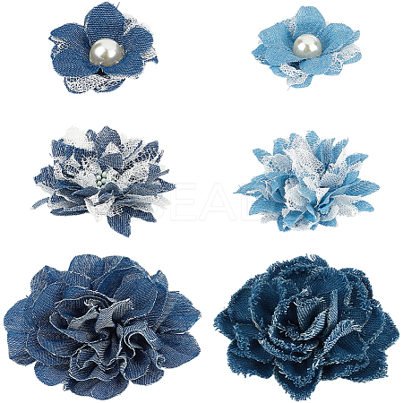 6Pcs 6 Styles Cloth Ornament Accessories DIY-CY0003-19-1