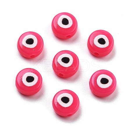 Opaque Printed Acrylic Beads OACR-G038-04C-1