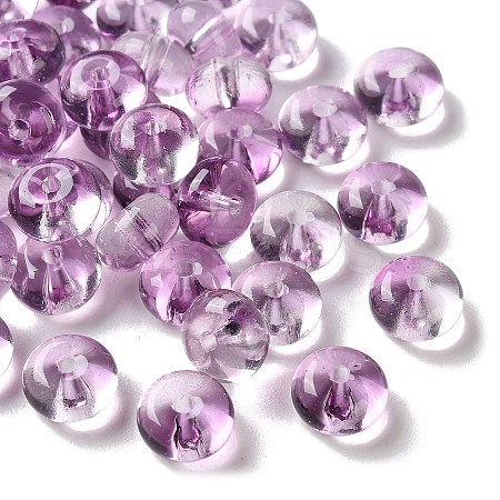 Baking Paint Transparent Glass Beads DGLA-S116-01G-1