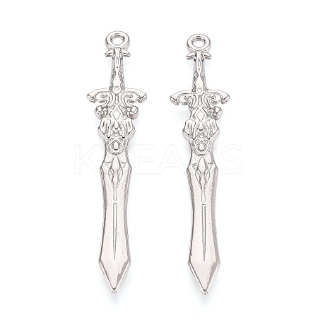 304 Stainless Steel Pendants STAS-N114-59P-1