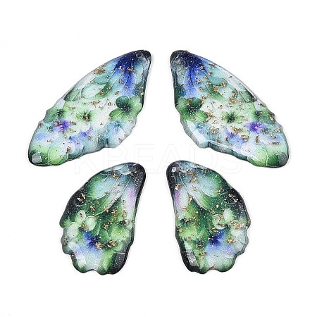 Transparent Epoxy Resin Pendants RESI-T057-30B-1