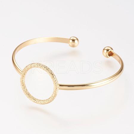 Brass Cuff Bangle BJEW-P168-F09-1