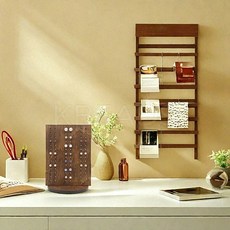 Rectangle Shape Wood Earring Display Stands ODIS-K004-02-1