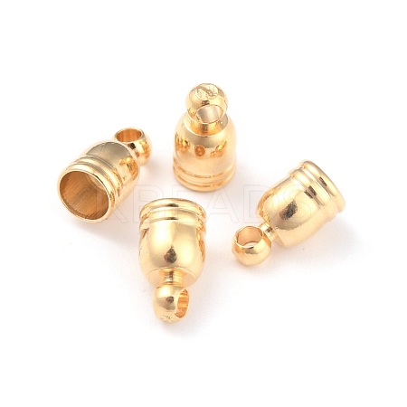 Brass Cord End Cap for Jewelry Making KK-O139-14A-G-1