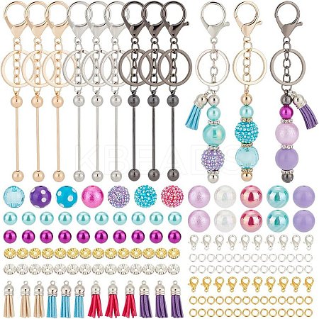 DIY Beadable Keychain Bar Making Kit DIY-PH0017-37-1