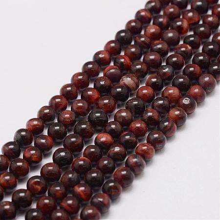 Natural Tiger Eye Bead Strands G-P230-14-4mm-1
