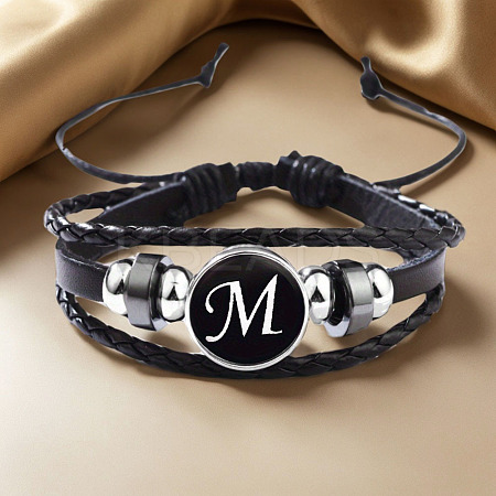 Adjustable Imitation Leather Cord Multilayer Bracelets WGB28DF-13-1