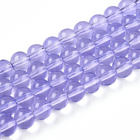 Baking Paint Transparent Glass Beads X1-DGLA-N006-8mm-06-1