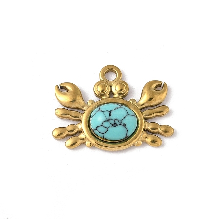 Synthetic Turquoise Sea Animal Pendants LS-STAS-P408-10G-02-1