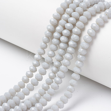 Opaque Solid Color Glass Beads Strands EGLA-A034-P10mm-D15-1