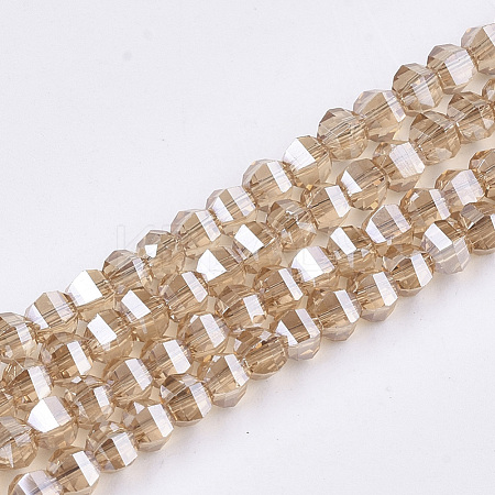 Electroplate Glass Beads Strands EGLA-S176-07B-B04-1