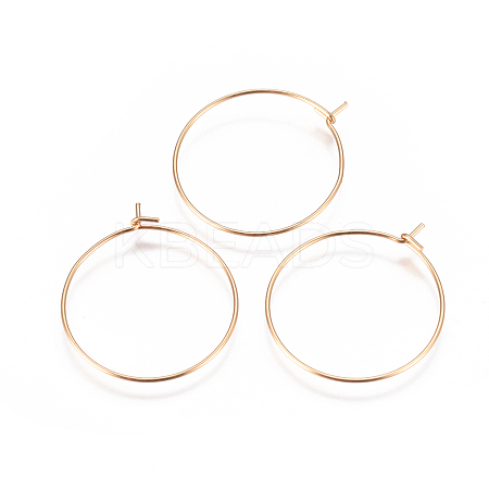 304 Stainless Steel Hoop Earrings Findings STAS-F227-54B-G-1