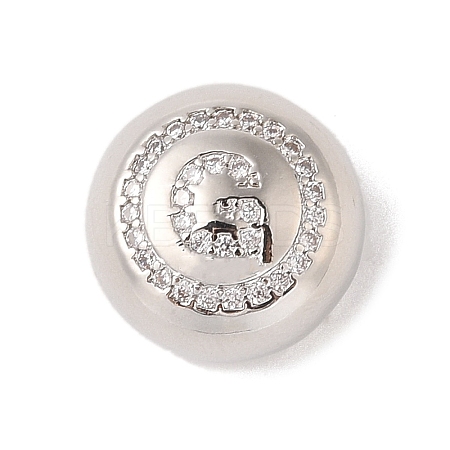 Rack Plating Brass & Cubic Zirconia Pendants KK-Z047-07P-G-RS-1