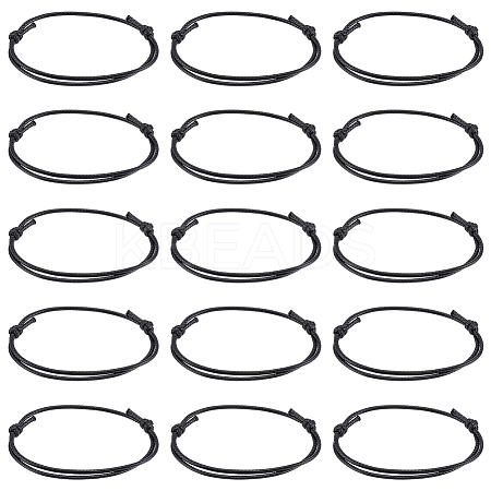 80Pcs Waxed Polyester Cord Bracelet Bracelet Makings AJEW-UN00015-1