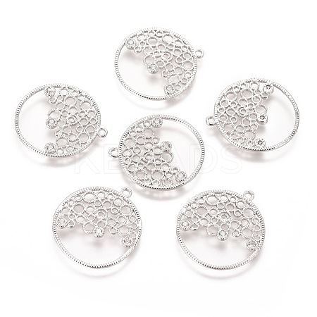 Brass Micro Pave Cubic Zirconia Pendants LS-KK-F803-19P-NF-1