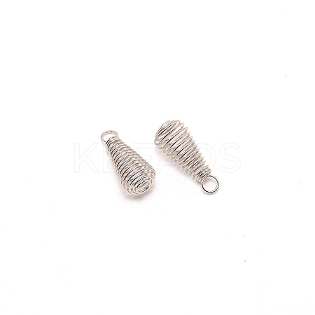Spiral Bead Cage LS-PALLOY-WH0092-62-1