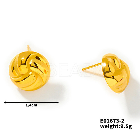 Fashionable Stainless Steel Stud Earrings UO2666-1-1