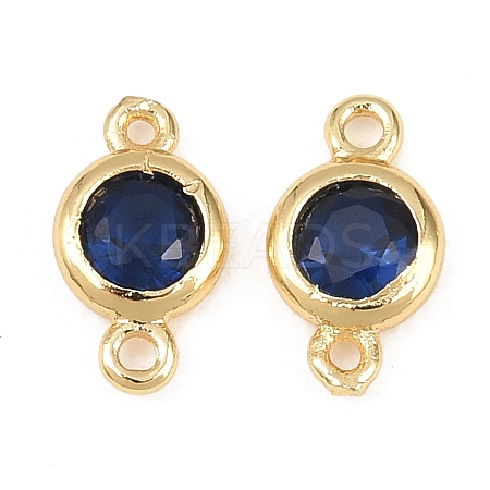 Brass Pave Cubic Zirconia Connector Charms KK-TAC0015-01G-10-1