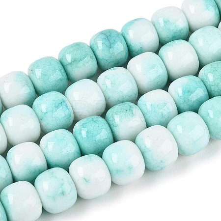 Ombre Effect Dyed Glass Beads Strands GLAA-N067-01A-02-1