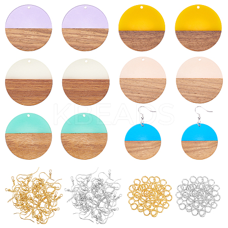 DIY Wooden Dangle Earring Making Kits DIY-OC0006-92-1