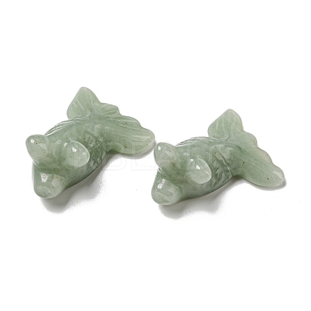 Natural Green Aventurine Carved Healing Goldfish Figurines DJEW-D012-08E-1