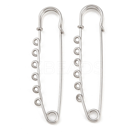304 Stainless Steel Safety Pins Brooch Findings STAS-K252-05D-P-1