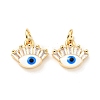 Eco-friendly Brass Micro Pave Clear Cubic Zirconia Pendants KK-D080-39G-1