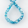 Electroplate Glass Beads Strands X-EGLA-R030-4x4mm-14-2